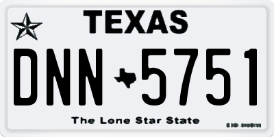 TX license plate DNN5751