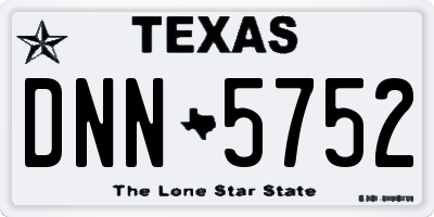 TX license plate DNN5752