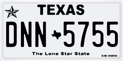 TX license plate DNN5755