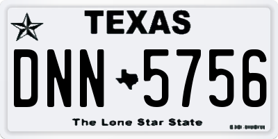 TX license plate DNN5756