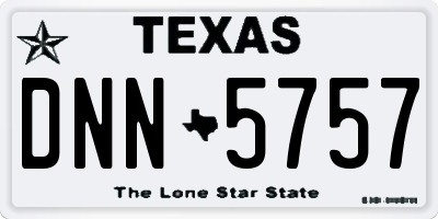 TX license plate DNN5757