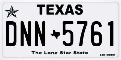 TX license plate DNN5761