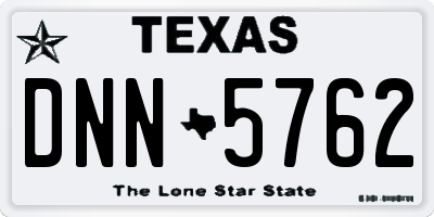 TX license plate DNN5762