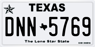 TX license plate DNN5769