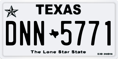 TX license plate DNN5771