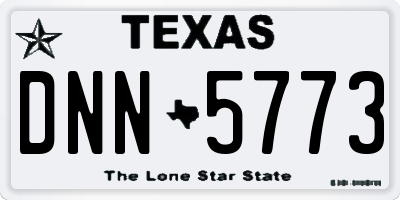 TX license plate DNN5773