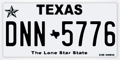TX license plate DNN5776