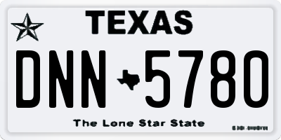TX license plate DNN5780