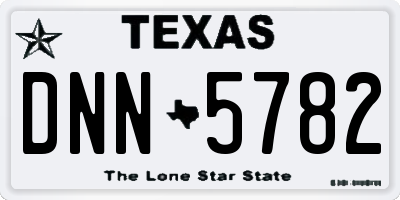 TX license plate DNN5782