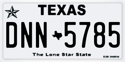 TX license plate DNN5785