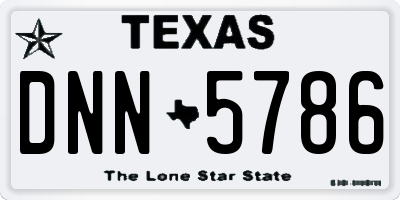 TX license plate DNN5786