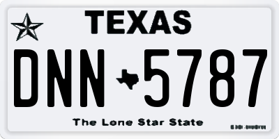 TX license plate DNN5787