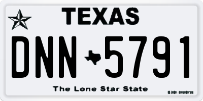 TX license plate DNN5791