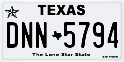 TX license plate DNN5794