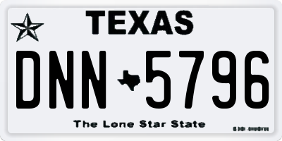 TX license plate DNN5796