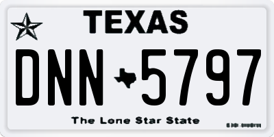 TX license plate DNN5797