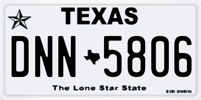 TX license plate DNN5806