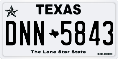 TX license plate DNN5843