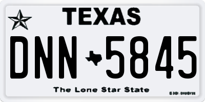 TX license plate DNN5845