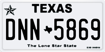 TX license plate DNN5869