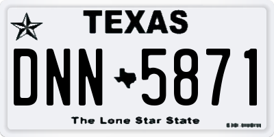 TX license plate DNN5871