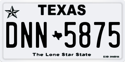 TX license plate DNN5875
