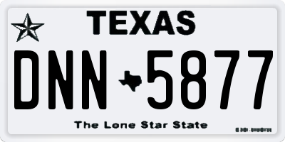 TX license plate DNN5877