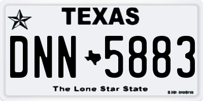 TX license plate DNN5883