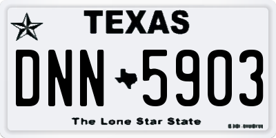 TX license plate DNN5903
