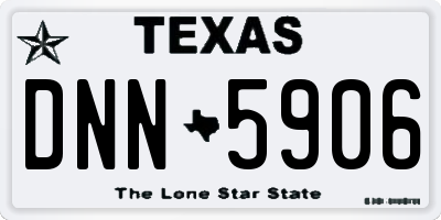 TX license plate DNN5906