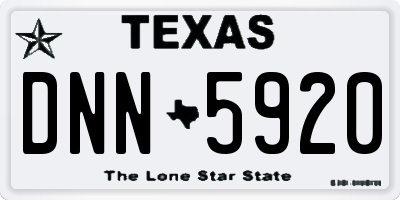 TX license plate DNN5920
