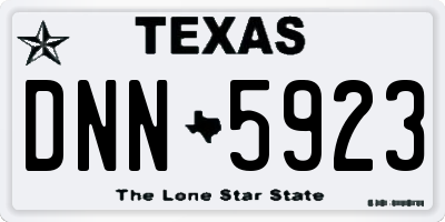 TX license plate DNN5923