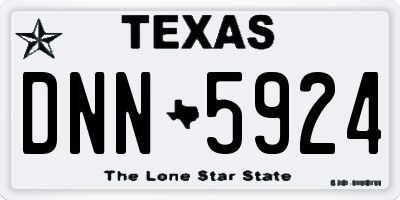 TX license plate DNN5924