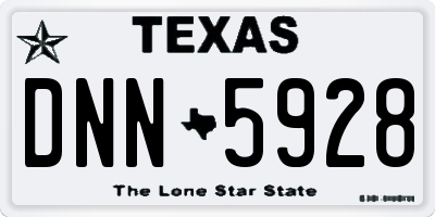 TX license plate DNN5928