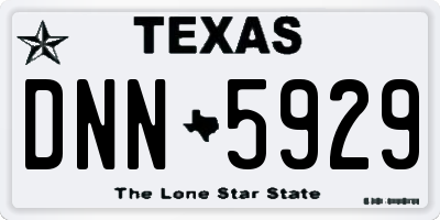 TX license plate DNN5929