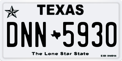 TX license plate DNN5930