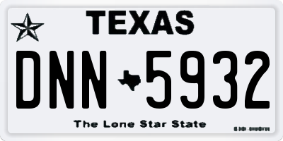 TX license plate DNN5932