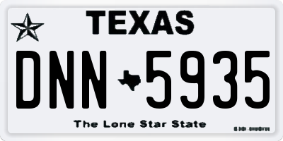 TX license plate DNN5935