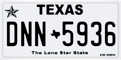 TX license plate DNN5936