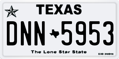 TX license plate DNN5953