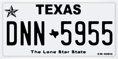 TX license plate DNN5955