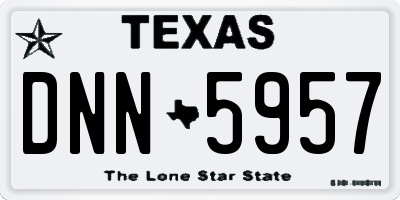 TX license plate DNN5957
