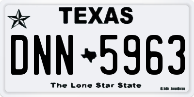 TX license plate DNN5963