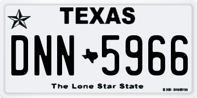 TX license plate DNN5966
