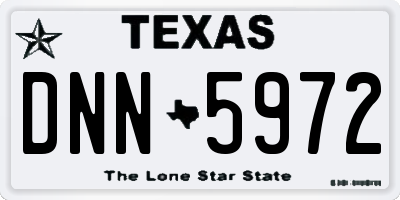 TX license plate DNN5972