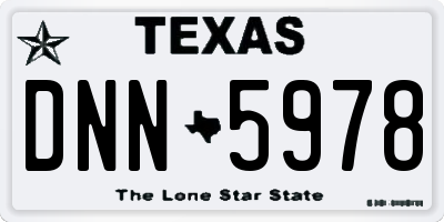 TX license plate DNN5978