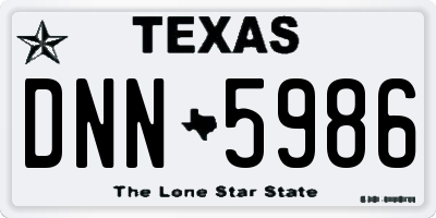 TX license plate DNN5986
