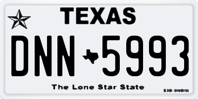 TX license plate DNN5993