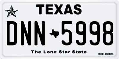 TX license plate DNN5998