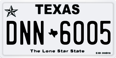 TX license plate DNN6005